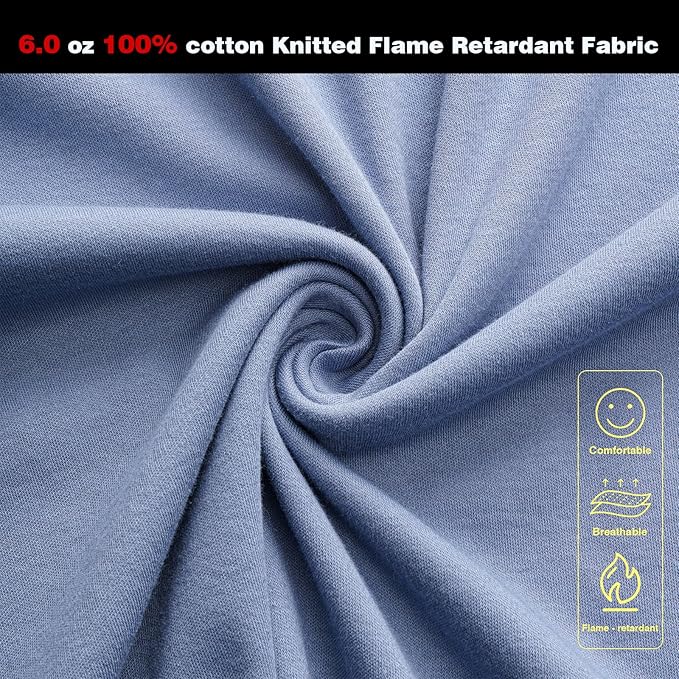 FR Shirt 6 oz Hi Vis Fire Resistant Flame Resistant Shirts for Men,Welding Shirt Cotton CAT2 Long-Sleeved Shirts