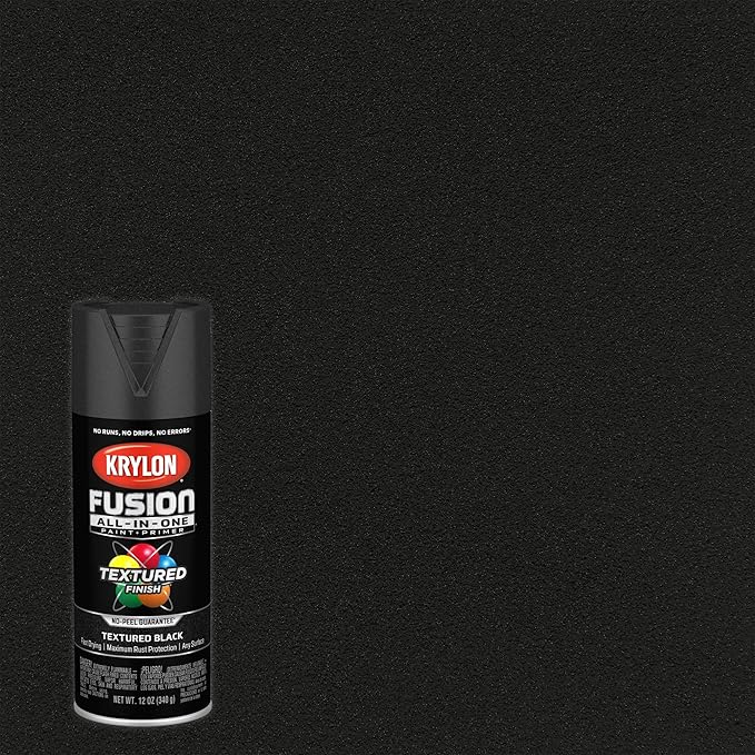 Krylon Fusion All-In-One Adhesive Spray Paint for Indoor/Outdoor Use, 12 oz, Black