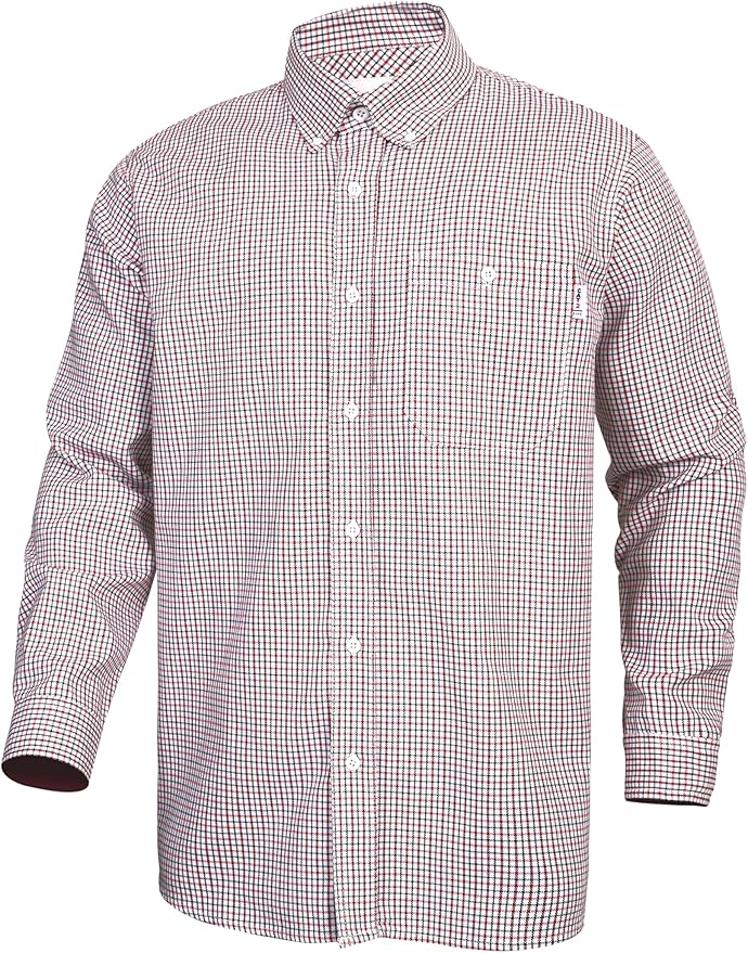 100% Cotton Mens Fr Shirts 7.5oz Flame Resistant Shirts NFPA2112 Men's Fire Retardant Welding Shirts