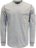 BOCOMAL FR Shirts for Men Lightweight Crew Long Sleeve Flame Resistant/Fire Retardant Shirt…