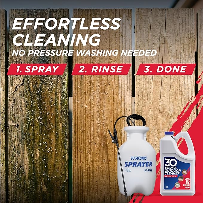 30 SECONDS Mold & Mildew Cleaner & Stain Remover Concentrate | 1 Gallon