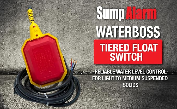 Float Switch for Sump Pump -100-Foot Water Level Sensor with Honeywell Microswitch and Adjustable Tether Length for Ground Water Bilge Pump and Water Tank – Non-Corrosive PP Casing, Rated to 13 Amps