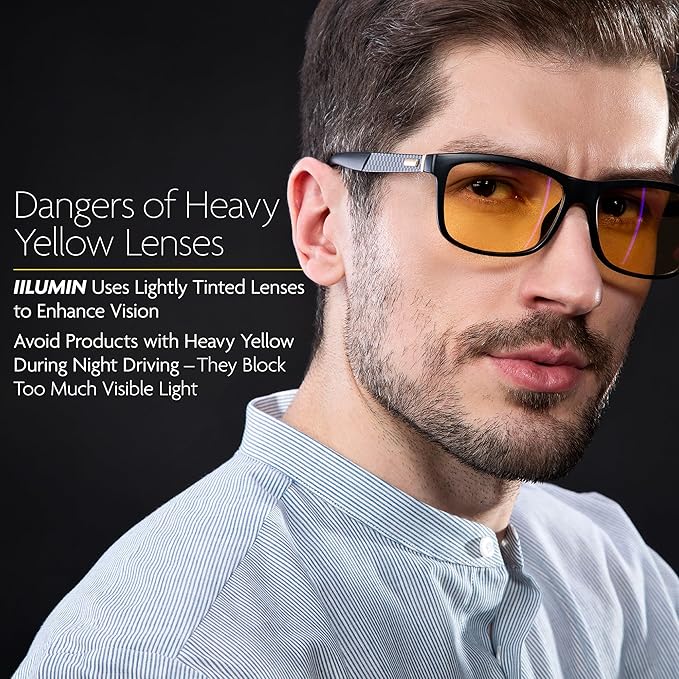 Illumin Night Driving Glasses SHIFT - All-Weather Glasses for Improved Road Safety, Advanced High Optical Quality Anti Glare Lenses