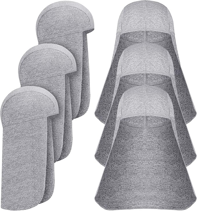 Sintege 6 Pieces Hard Hat Sun Shade Cooling Skull Cap Sun Neck Protector Quick Dry Neck Shade for Women Men