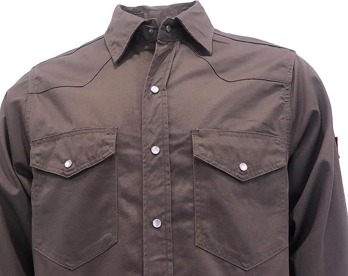 TICOMELA FR Shirts for Men Flame Resistant/Fire Retardant Shirt NFPA2112 7.5oz Men's Welding Shirt