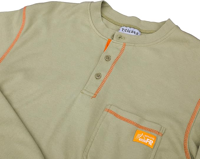 Titicaca FR Shirts Flame Resistant T Shirts 100% Cotton Men's Pre-Washed Fire Retardant T-Shirts