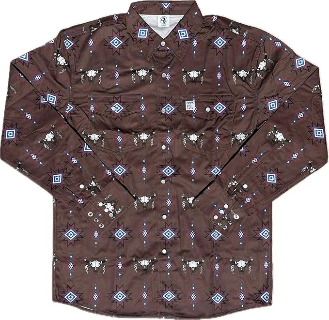 WoahBros FR Shirts for Men, 8oz Midweight Flame Resistant Welding Shirt, 100% Cotton, Pearl Snap Buttons - CAT2/NFPA2112