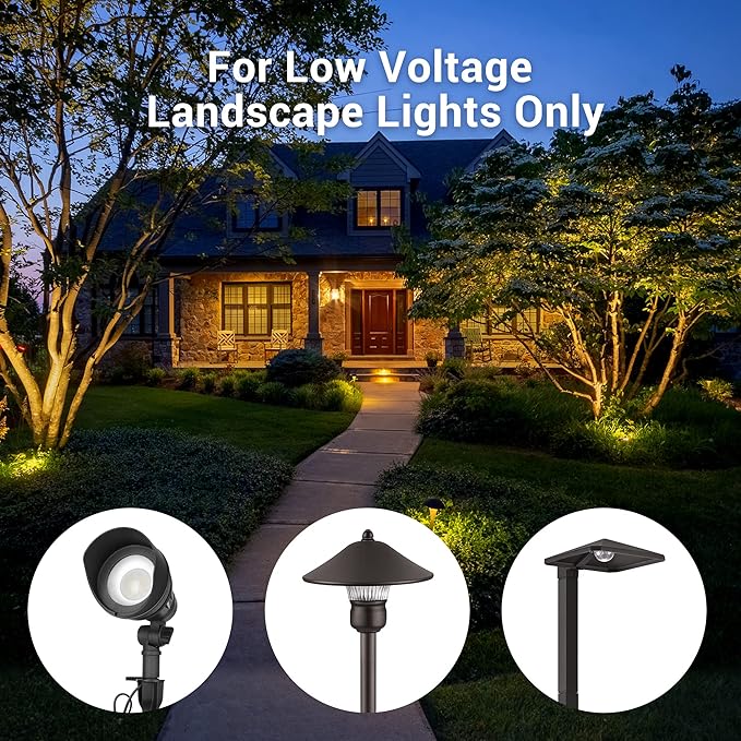 EDISHINE 20-Pack Low Voltage Wire Connector, Landscape Lighting Cable Connectors Waterproof for Pathway Light/Spotlight/In-ground Lighting, 12/14/16/18 Gauge Cables, UL Listed