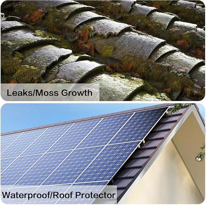 Aluminum Flashing Roll Roof Flashing,12Inch*50Ft Metal Roofing Flashing,0.3mm Thickness Aluminum Roof Panels for Sealing Windows Doors Siding Roofing Preventing Roofing Stains and Moss