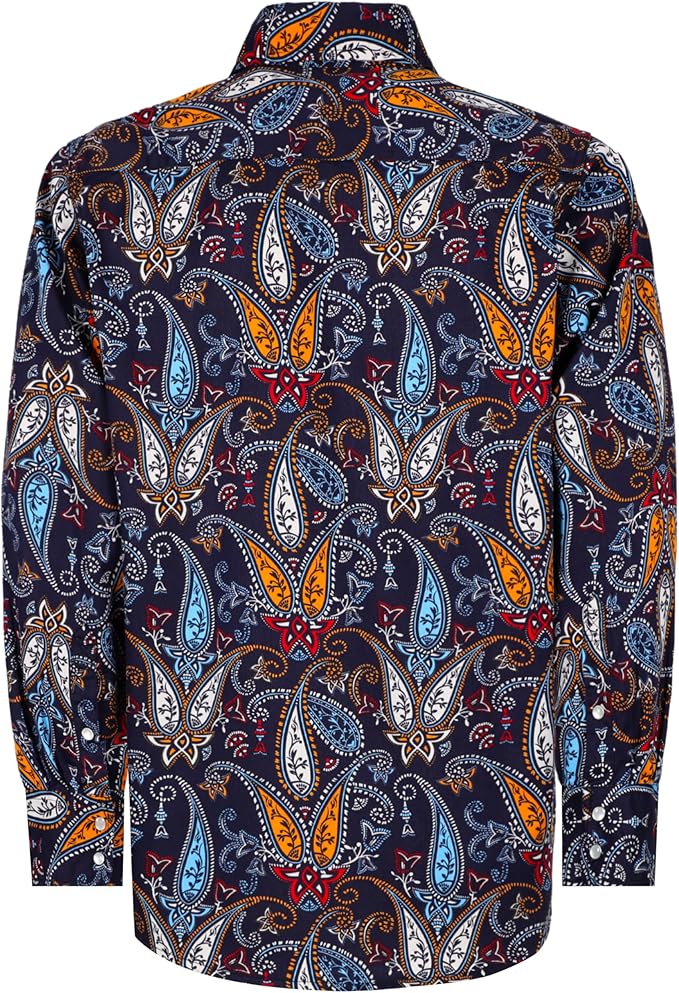 BOCOMAL FR Shirts for Men Printed Plaid Flame Resistant Clothing 6.5oz Cotton Button Up Welding Shirts NFPA2112 CAT2