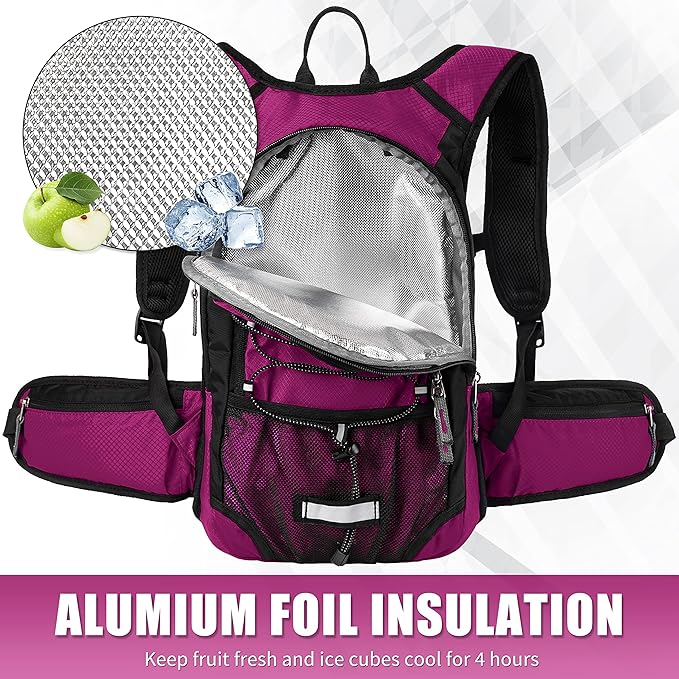 Hydration Pack Hiking Water Backpack - Miracol Insulated Water Bag with 2L Bladder