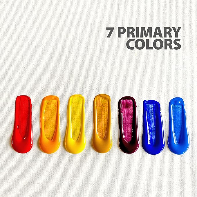 milo Acrylic Paint Set of 12 Colors | 16 oz Bottles | Student Primary Colors Acrylics Painting Pack | Made in the USA | Non-Toxic Arts & Crafts Paints for Artists & Hobby Painters