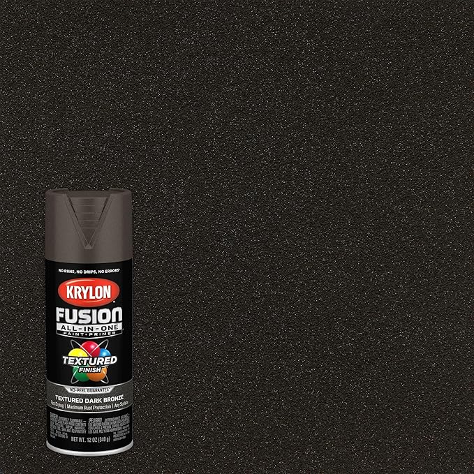 Krylon Fusion All-In-One Adhesive Spray Paint for Indoor/Outdoor Use, 12 oz, Dark Bronze