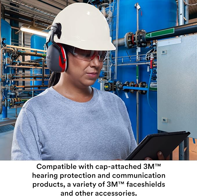 3M Hard Hat SecureFit H-700 Series Cap Style Safety Helmet with Uvicator Sensor, 4-Point Pressure Diffusion Ratchet Suspension