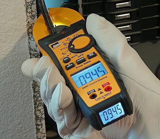 Ideal Electrical 61-747 TightSight 400 Amp 600-Volt Digital Truerms AC/DC Clamp Meter