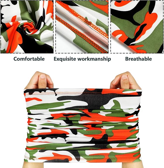 Geyoga Neck Gaiter Bandana Face Mask Summer UV Protection Cooling Breathable Face Mask Neck Scarf Balaclava for Men Women