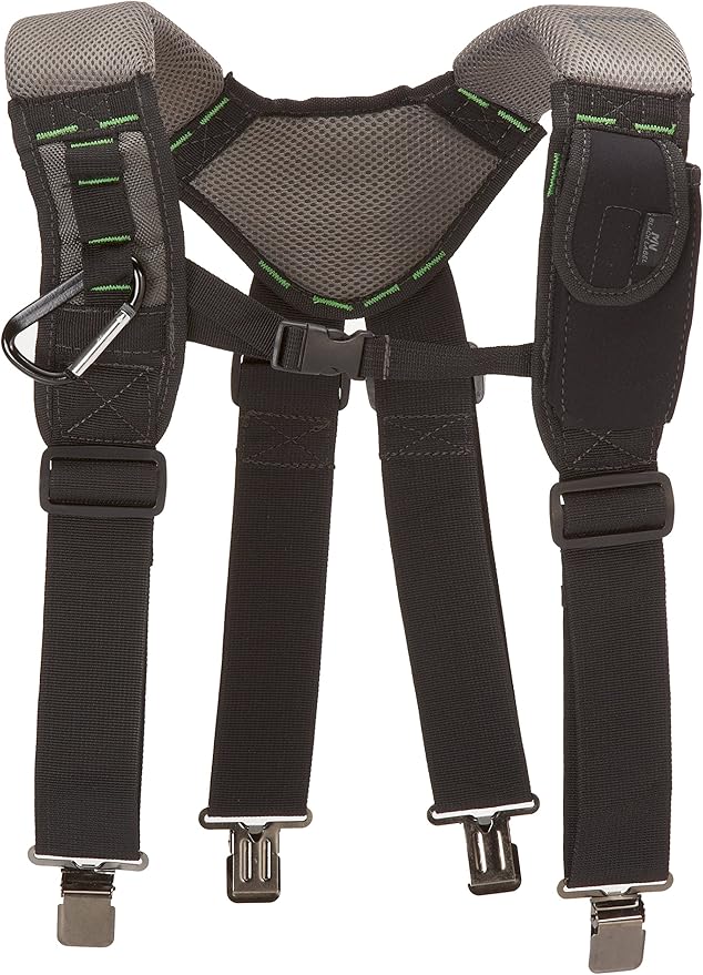 McGuire-Nicholas - BL-30289 30289 Bl- Load Bearing Gelfoam Suspenders For Added Back Support, Black Black