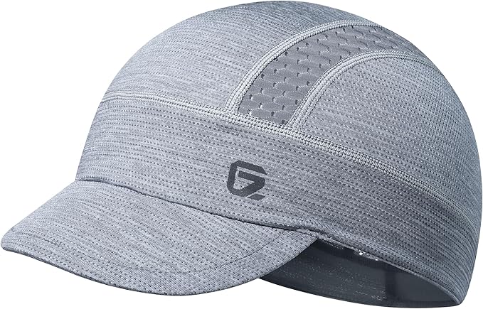 GADIEMKENSD Cooling Cycling Cap, Skull Cap Helmet Liner with Flip Brim, Sun Protection Running Under Helmet for Men Women