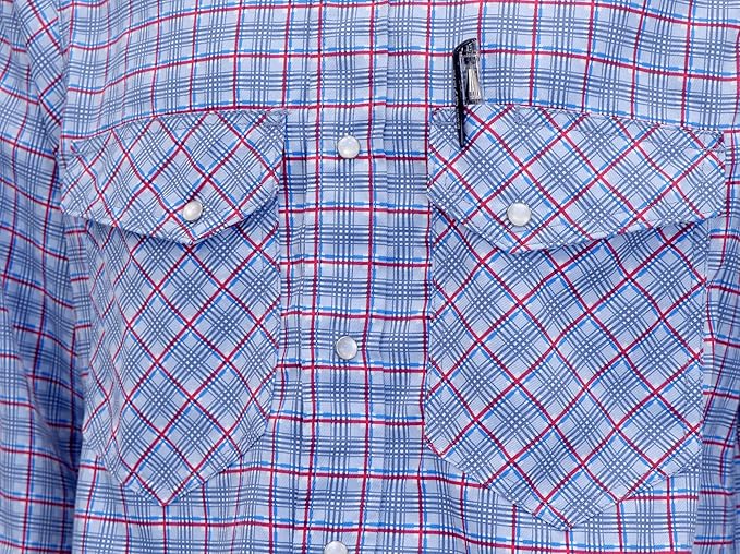 BOCOMAL FR Shirts Flame Resistant NFPA2112/CAT2 6.5oz Light Weight Printed Fire Retardant Plaid Shirt