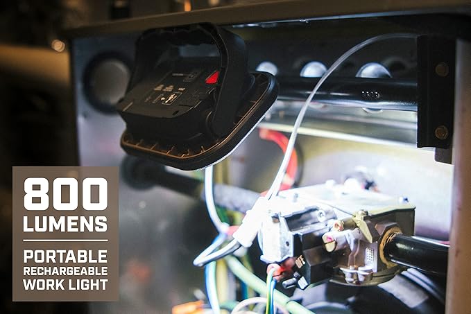 Spec Ops Tools Rechargeable LED Work Light, 800 Lumens, Waterproof, Magnetic Base, 3 Light Modes, 3percent Donated to Veterans, SPEC-FLASHW