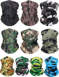 SATINIOR 10 Pcs Cooling Neck Gaiter for Men Women Sunscreen Breathable Bandana Summer UV Protection Face Mask Scarf
