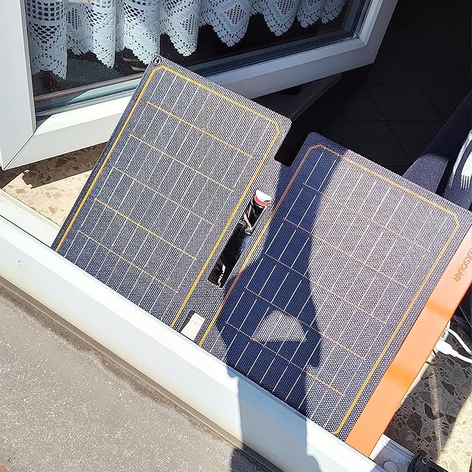 FlexSolar 20W Portable Solar Panel, High-Efficiency Monocrystalline PV Module Power Charger with Dual USB Ports for Phones, Tablets, Power Bank, Camera and Other Off-Grid Applications