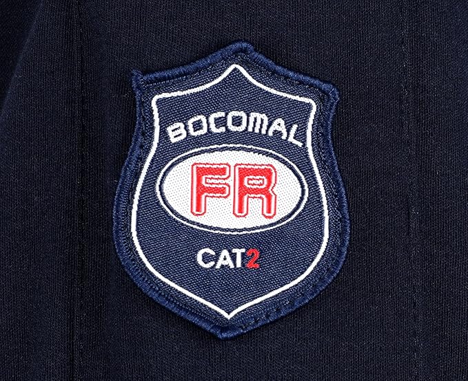 BOCOMAL FR Shirts for Men Crew Neck Long Sleeve 5.5oz Light Weight Flame Resistant/Fire Retardant Clothing Shirt