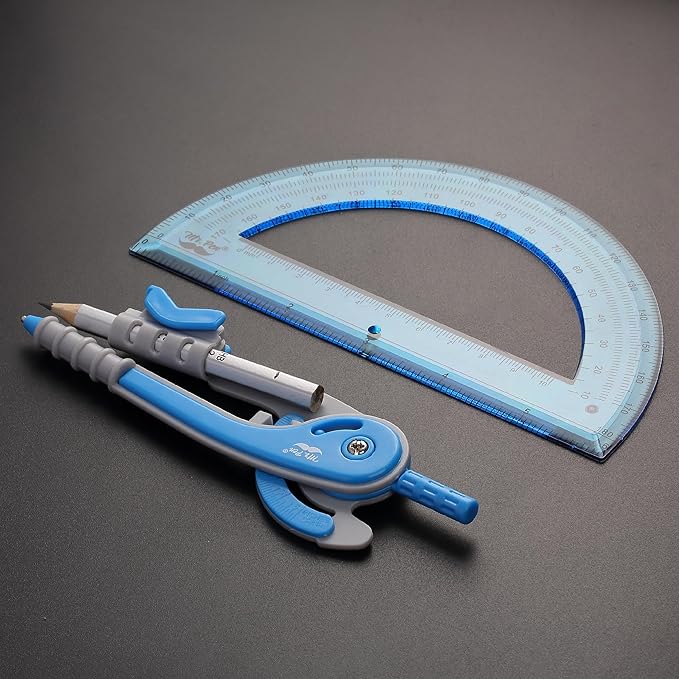 Mr. Pen- Compass and Protractor Set, Math Compass for Geometry and Drawing
