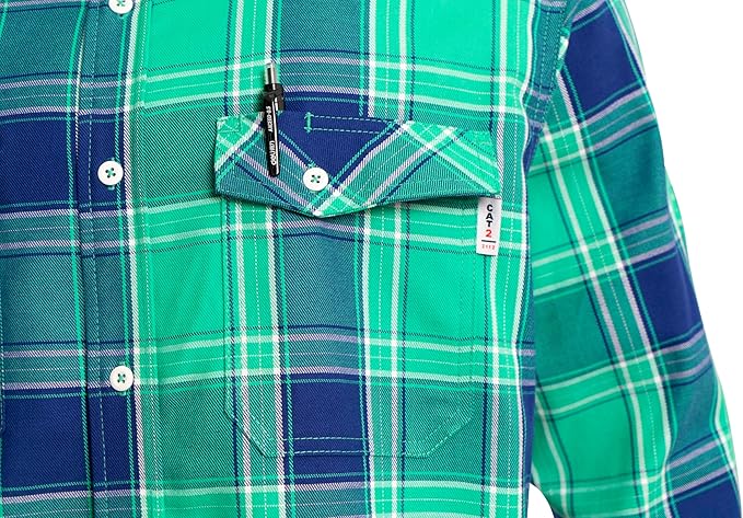 100% Cotton Mens Fr Shirts 7.5oz Flame Resistant Shirts NFPA2112 Men's Fire Retardant Welding Shirts