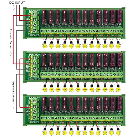 DC Power Fuse Distribution Strip Module (12 Position, DIN Rail Mount)