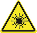 Pack of 5 Laser Beam ISO Safety Stickers – 4"x4" Waterproof Vinyl Decals for Windows, Cars, Boxes, Containers, Equipment – Indoor/Outdoor Warning Labels
