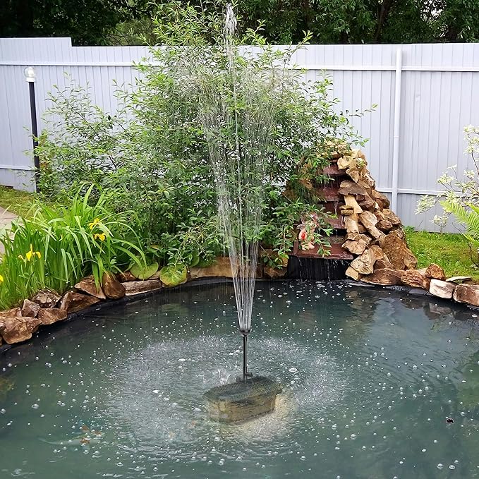 Biling Solar Pond Pump with Pond Filter, 70W Solar Panel, 660 GPH Solar Fountain Pump with Pond Filter Box Outdoor for Garden Ponds Water Feature Waterfall Pool