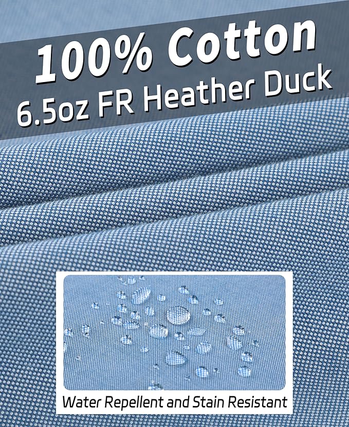 BOCOMAL FR Shirts Button Down Dura-Light 6.5 oz Soft Heather Series Utility Chest Pockets Flame Resistant Work Shirt CAT2