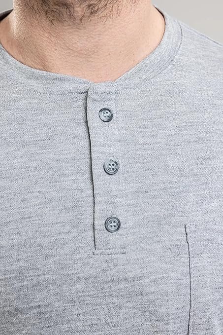 DRIFIRE Power Dry FR Long Sleeve Henley, CAT 2, Flame Resistant, Grey, 2X-Large, TEE-PDG-HN-2X