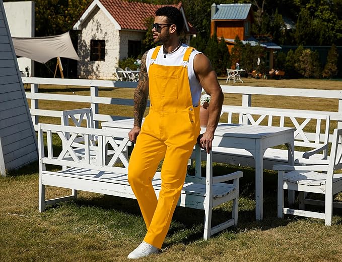 Overalls for Men Fashion Coveralls Work Utility Denim Women Bib Jumpsuit with Pockets