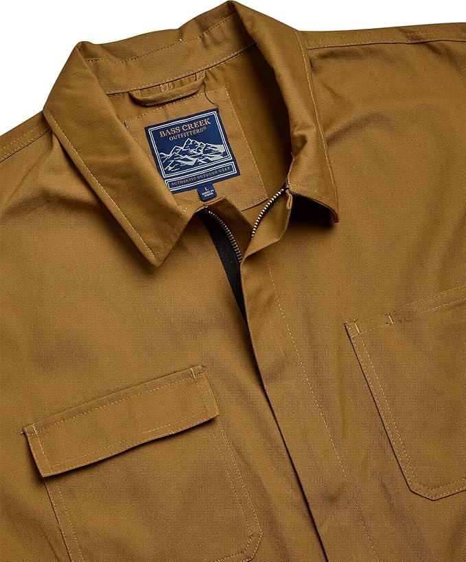 Bass Creek Outfitters Mens Coveralls - Heavy Duty Duck Canvas Short Sleeve Workwear Insulated Coveralls for Men