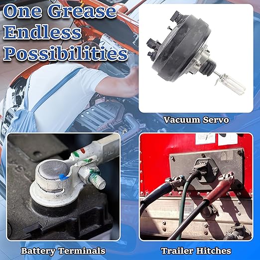 Automotive Dielectric Silicone Grease 50g Electrical Terminal Lubricant Battery Connector Protect Components Waterproof Anti Corrosion Rust for Marine Car Wire Connect Plugs Ports Vacuum Servo