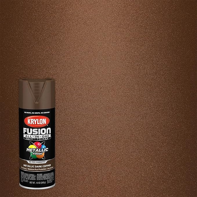 Krylon Fusion All-In-One Adhesive Spray Paint for Indoor/Outdoor Use, 12 oz, Dark Cooper
