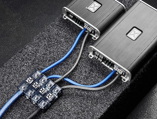 NVX XFMANL 1/0 to 4 Gauge ANL/Mini-ANL Modular Inline Fuse Holder – Linkable Fuse Block with Solid Brass Construction and High-Temp Housing – Car & Marine Audio Circuit Protection