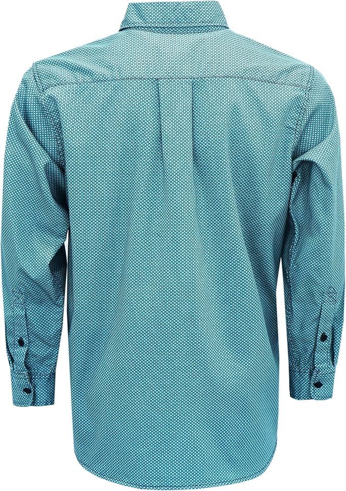 BOCOMAL FR Shirts for Men Printed Plaid Flame Resistant Clothing 6.5oz Cotton Button Up Welding Shirts NFPA2112 CAT2