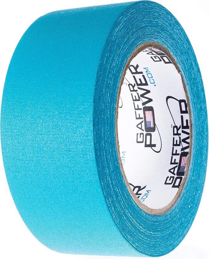 Gaffer Power Proudly Made in The USA, Real Professional Grade Gaffer Tape, Heavy Duty Gaffers Tape, Non-Reflective, Multipurpose. 2 Inches x 30 Yards, Aqua Teal
