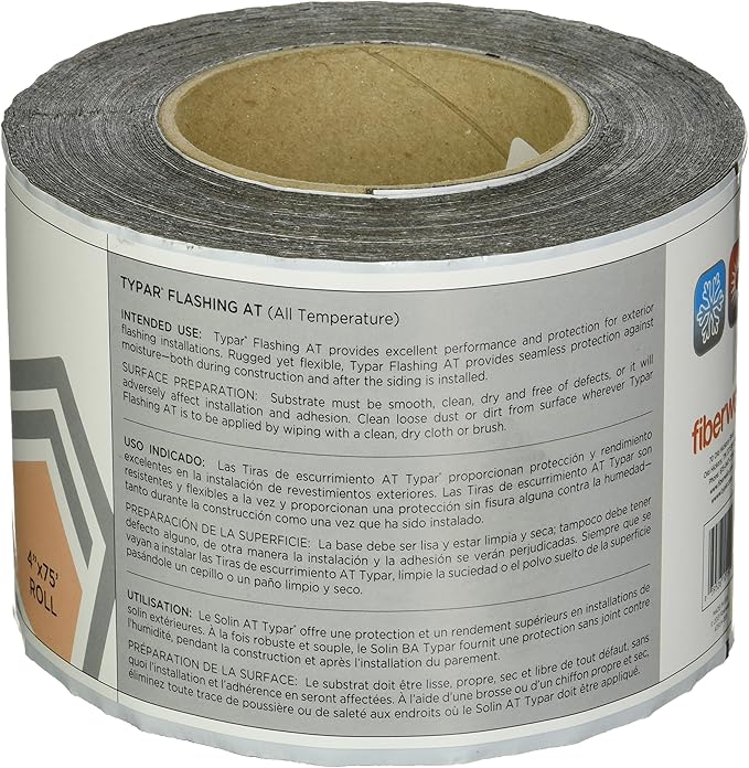 Typar Self-Adhering AT All Temperature Door and Window Flashing Tape - 4"x75' Roll