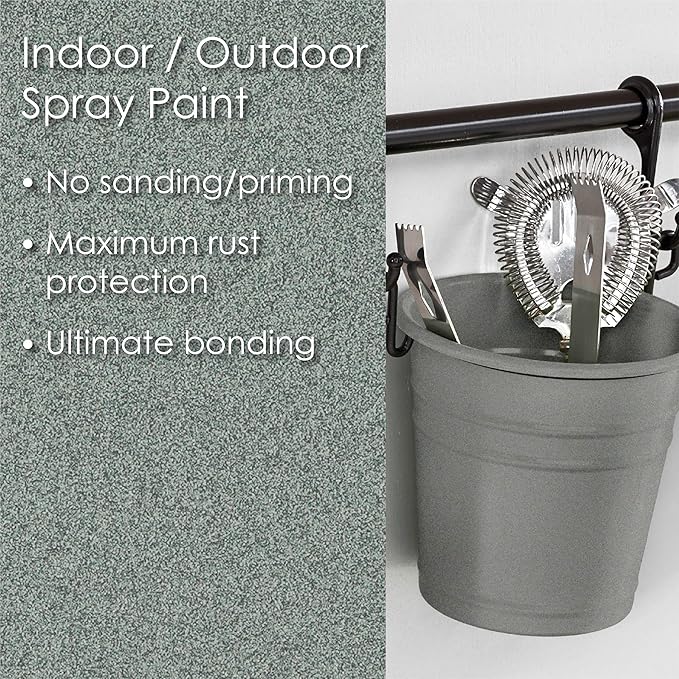 Krylon Fusion All-In-One Adhesive Spray Paint for Indoor/Outdoor Use, 12 oz, Granite