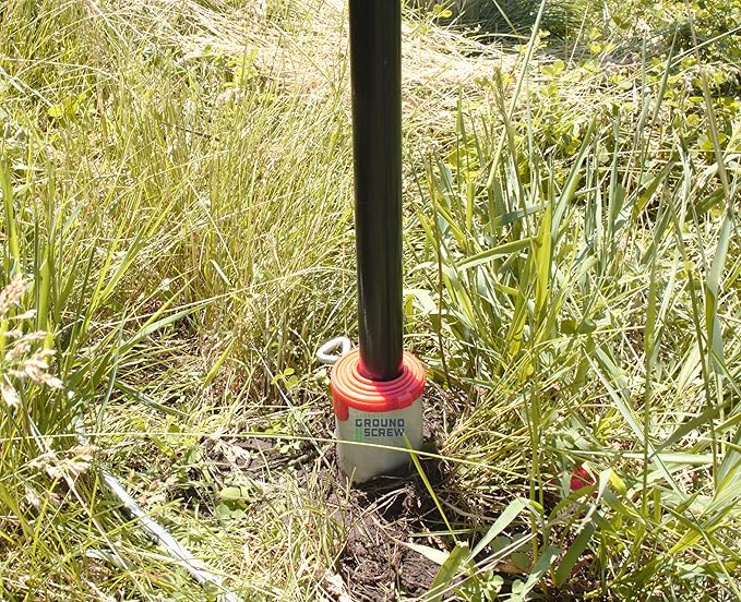 American Ground Screw Model 1 with Cap - Quick and Easy Pole Mounting System