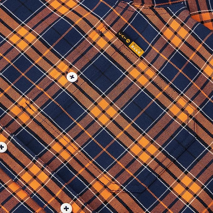 WORKWEYA FR Welding Shirts 7.5oz Cotton Button Down Flame Resistant Shirt for Men