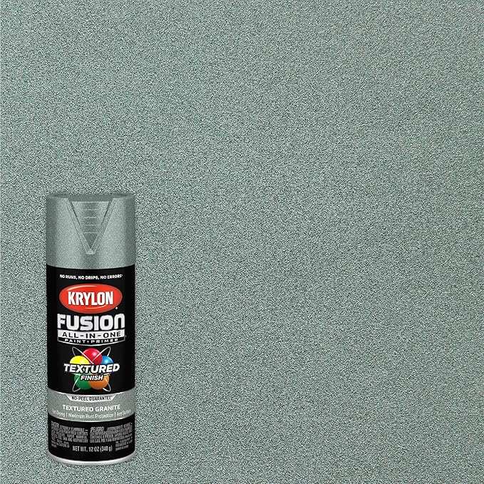 Krylon Fusion All-In-One Adhesive Spray Paint for Indoor/Outdoor Use, 12 oz, Granite